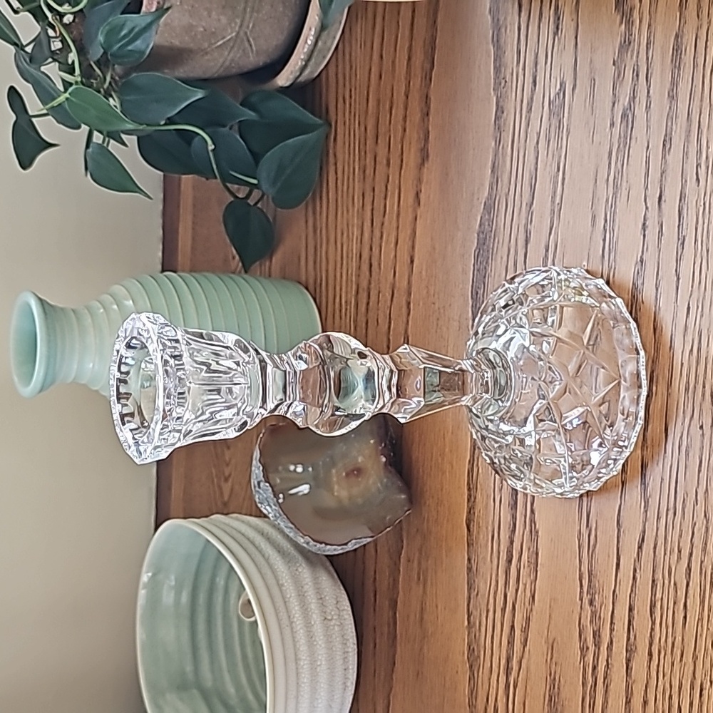 Mid-Century gorgeous crystal candlestick perfect condition